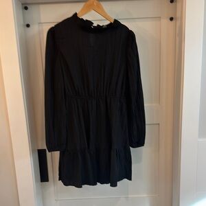 Elegant Black Long Sleeve Dress